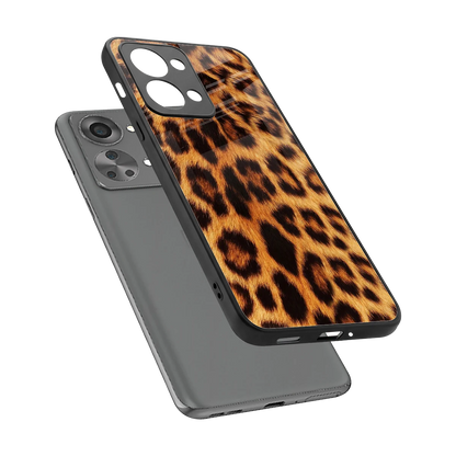 Cheetah Fur sleek oneplus nord 2t cover with tempered glass back and TPU edges