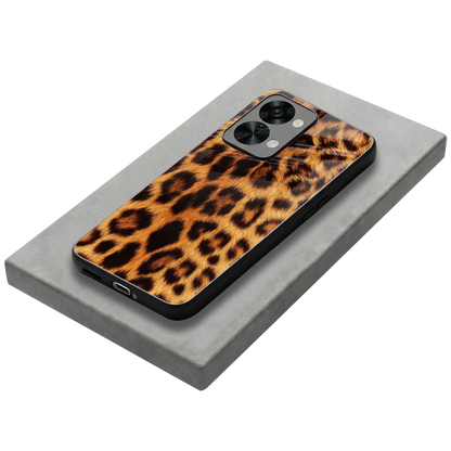 Cheetah Fur stylish phone case for oneplus nord 2t | glossy glass and slim fit