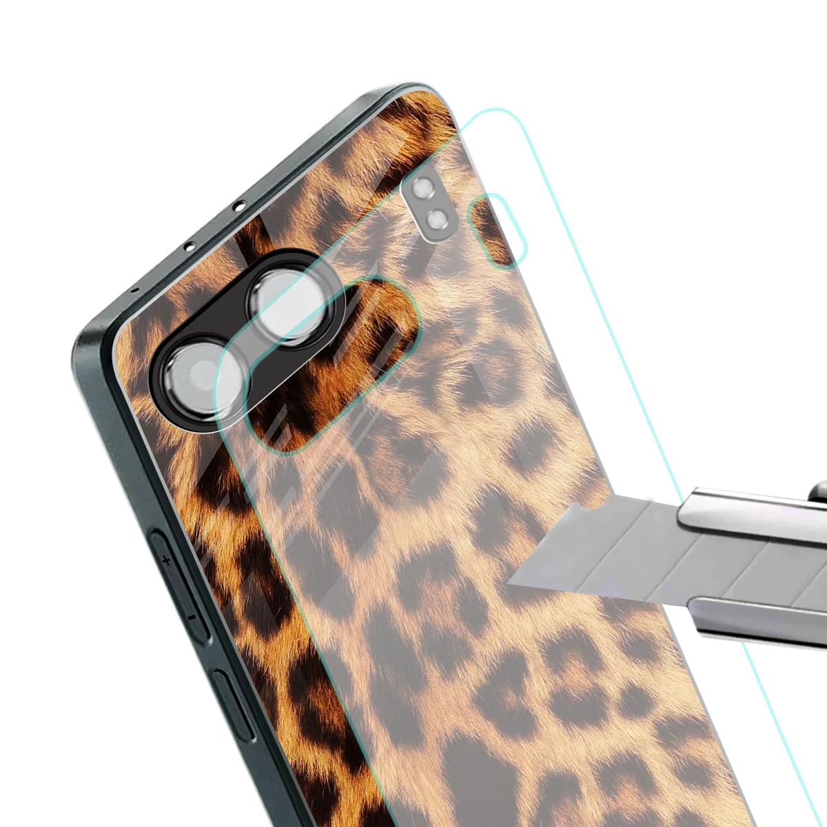Cheetah Fur stylish phone case for oneplus nord 4 | glossy glass and slim fit