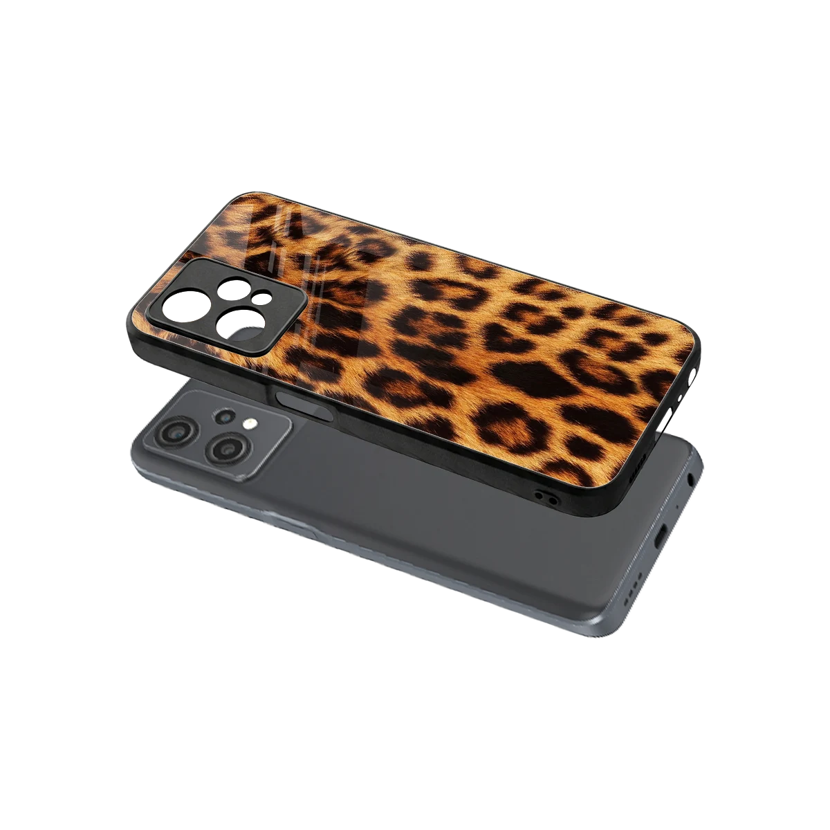 Cheetah Fur sleek oneplus nord ce 2 lite cover with tempered glass back and TPU edges
