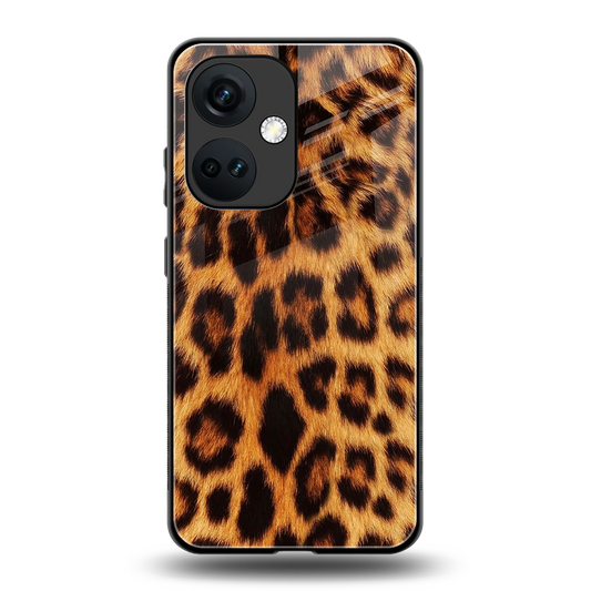 Cheetah Fur back phone cover | glass case for oneplus nord ce 3
