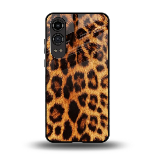 Cheetah Fur back phone cover | glass case for oneplus nord ce 4 lite