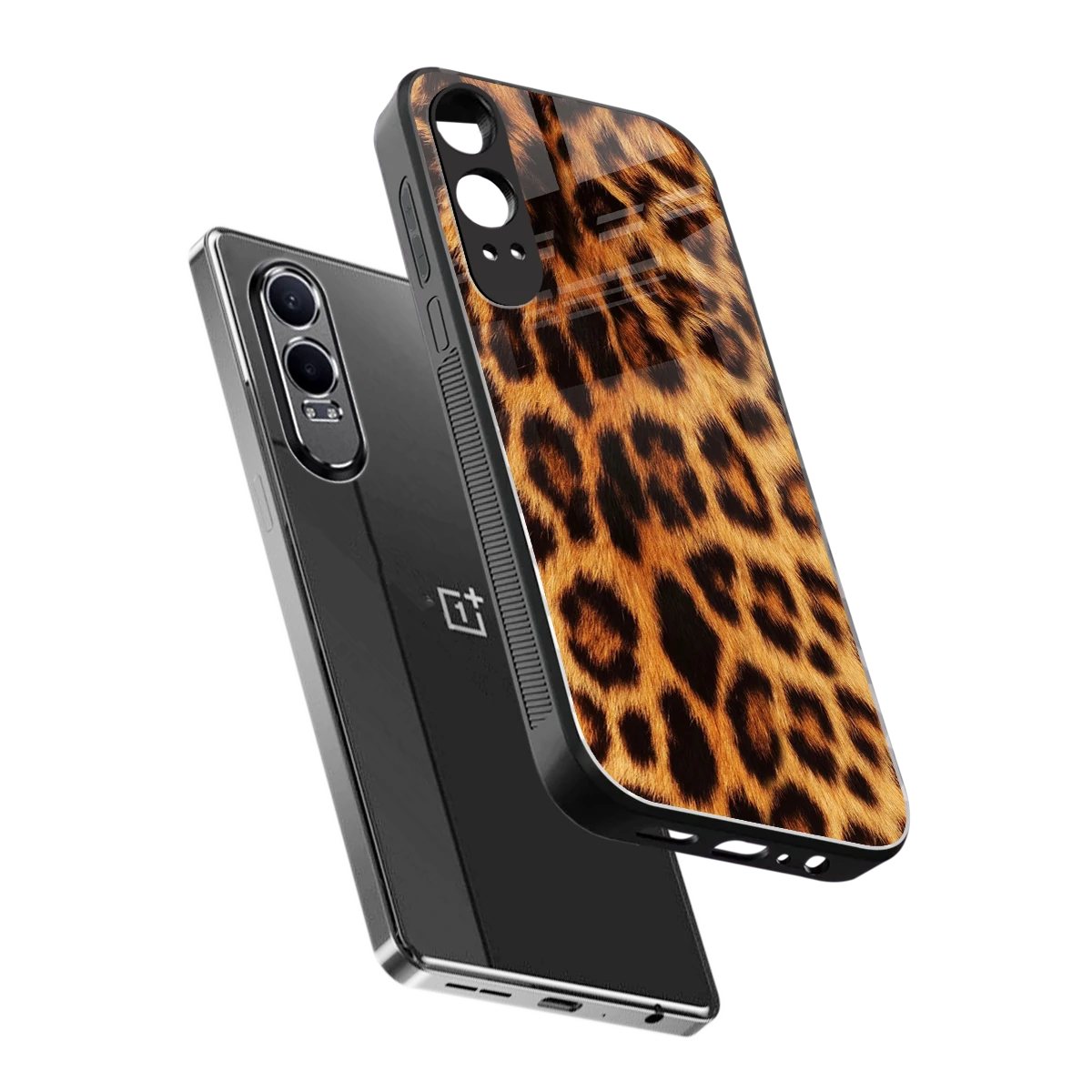 Cheetah Fur sleek oneplus nord ce 4 lite cover with tempered glass back and TPU edges