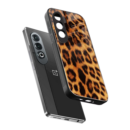 Cheetah Fur sleek oneplus nord ce 4 cover with tempered glass back and TPU edges