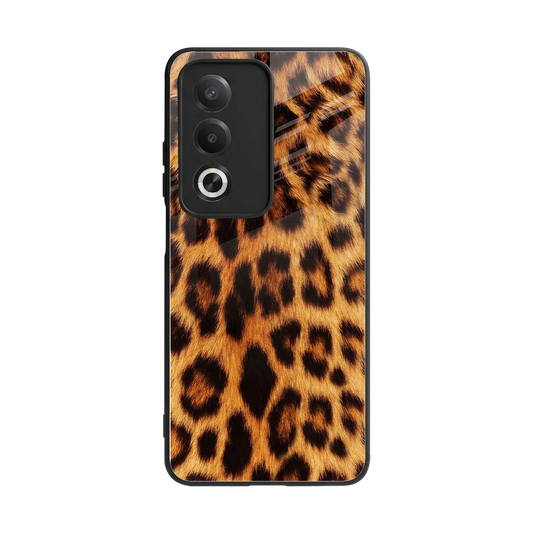 Cheetah Fur back phone cover | glass case for oppo a3 pro