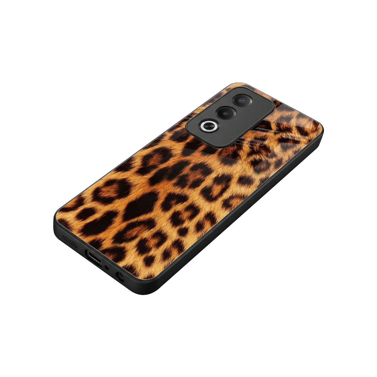Cheetah Fur stylish phone case for oppo a3 pro | glossy glass and slim fit