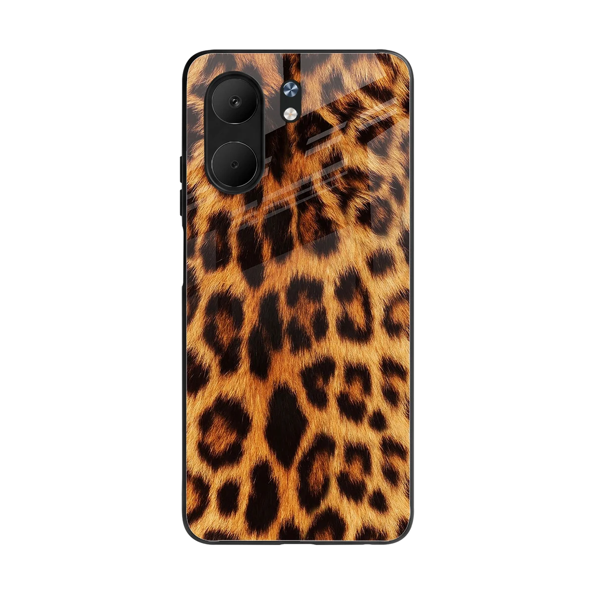 Cheetah Fur back phone cover | glass case for oppo a5x 5g
