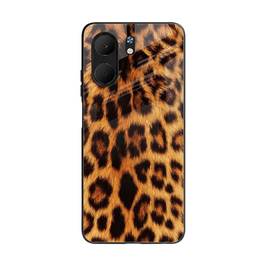 Cheetah Fur back phone cover | glass case for oppo a5x 5g