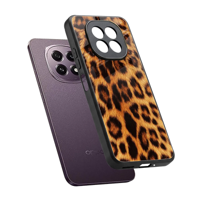Cheetah Fur sleek oppo f29 5g cover with tempered glass back and TPU edges