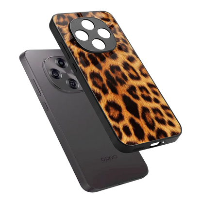 Cheetah Fur sleek oppo f31 pro 5g cover with tempered glass back and TPU edges