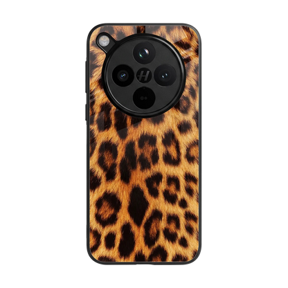 Cheetah Fur back phone cover | glass case for oppo find x8