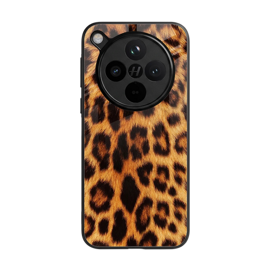 Cheetah Fur back phone cover | glass case for oppo find x8