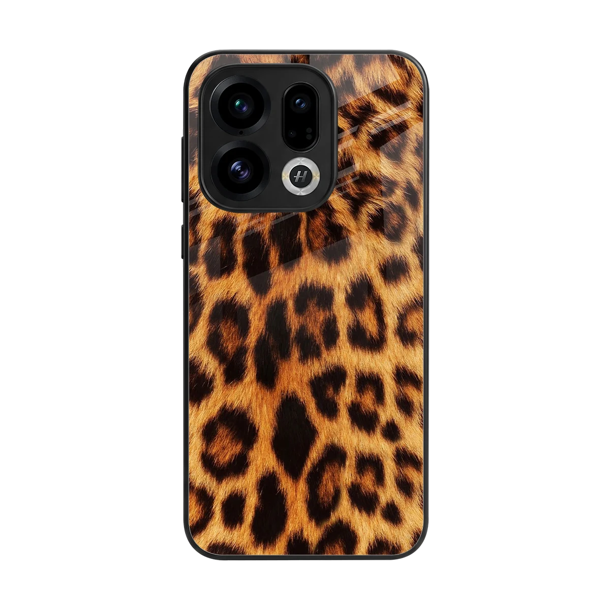 Cheetah Fur back phone cover | glass case for oppo find x9