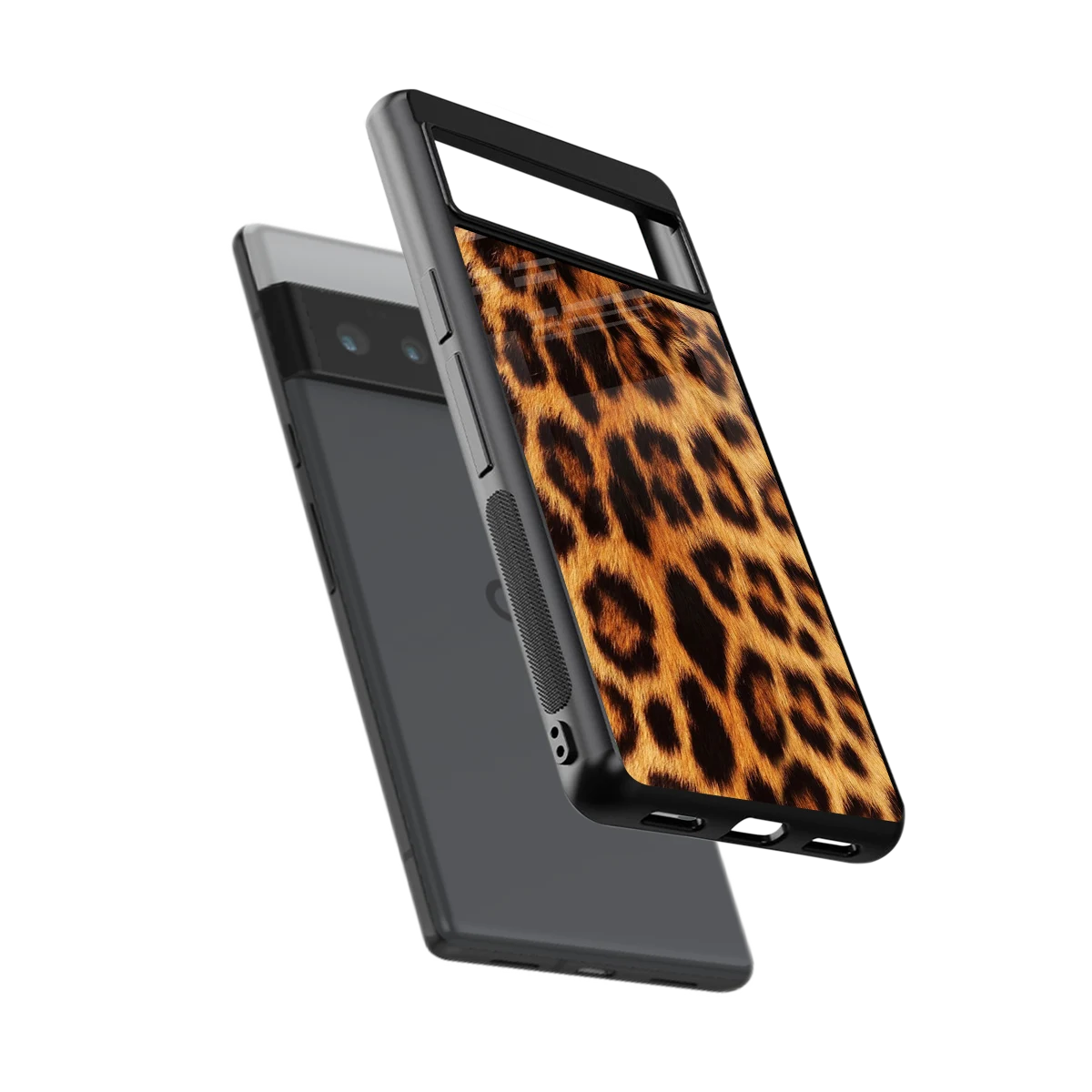 Cheetah Fur sleek google pixel 6 pro cover with tempered glass back and TPU edges