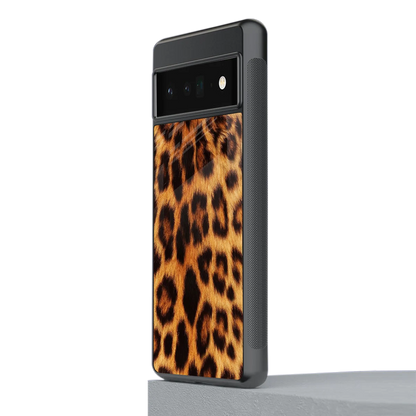 Cheetah Fur stylish phone case for google pixel 6 pro | glossy glass and slim fit