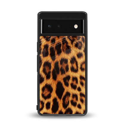 Cheetah Fur back phone cover | glass case for google pixel 6a