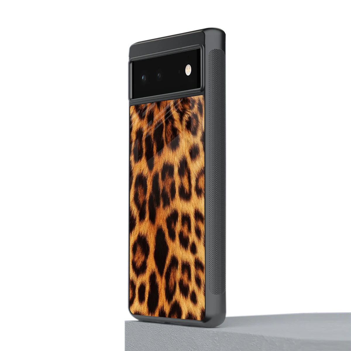 Cheetah Fur stylish phone case for google pixel 6a | glossy glass and slim fit