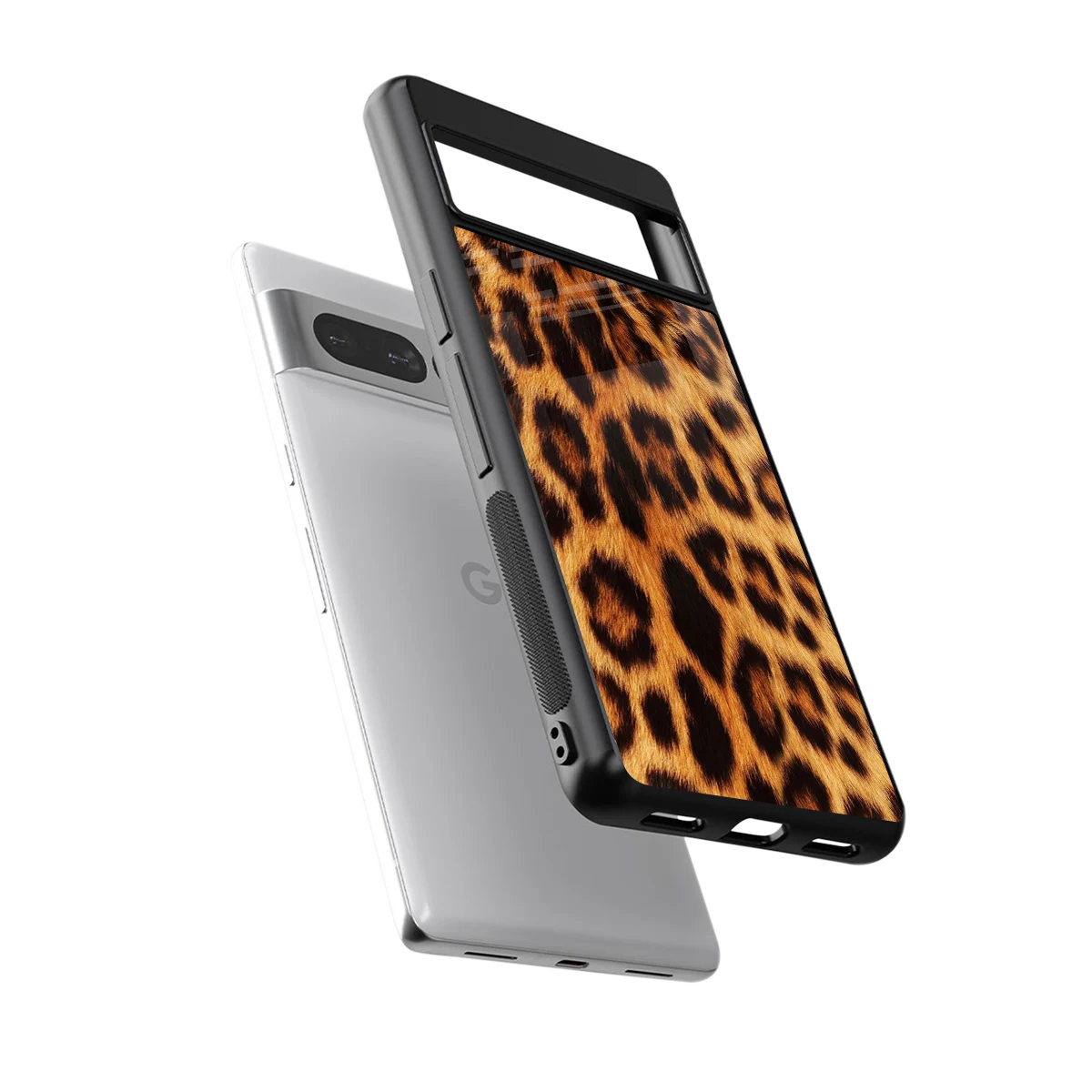 Cheetah Fur sleek google pixel 7 pro cover with tempered glass back and TPU edges