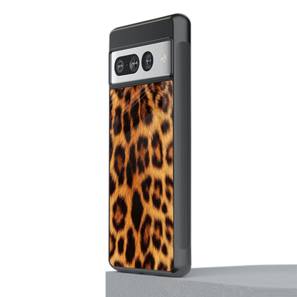 Cheetah Fur stylish phone case for google pixel 7 pro | glossy glass and slim fit