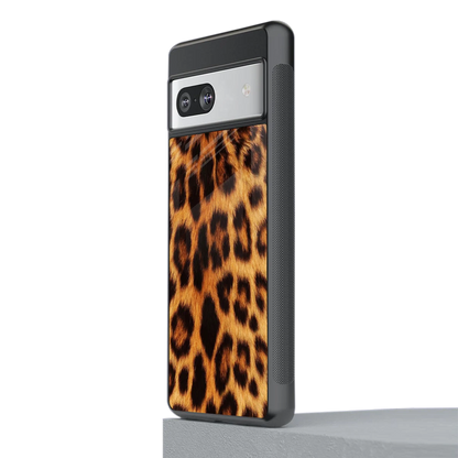 Cheetah Fur stylish phone case for google pixel 7a | glossy glass and slim fit