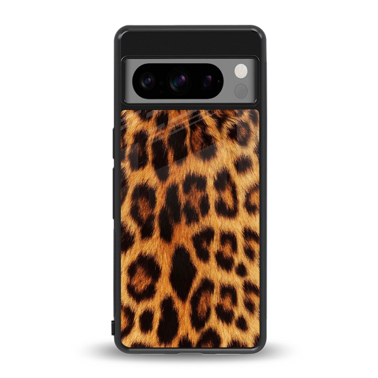 Cheetah Fur back phone cover | glass case for google pixel 8 pro