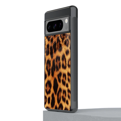 Cheetah Fur stylish phone case for google pixel 8 pro | glossy glass and slim fit