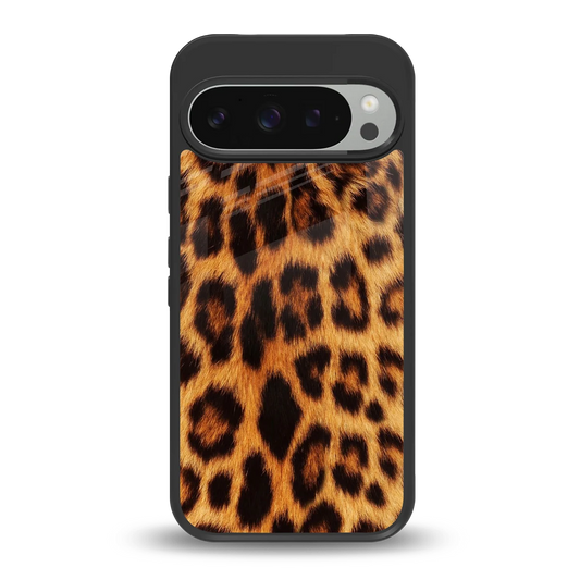 Cheetah Fur back phone cover | glass case for google pixel 9 pro xl