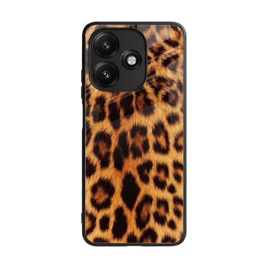 Cheetah Fur back phone cover | glass case for redmi 12 5g