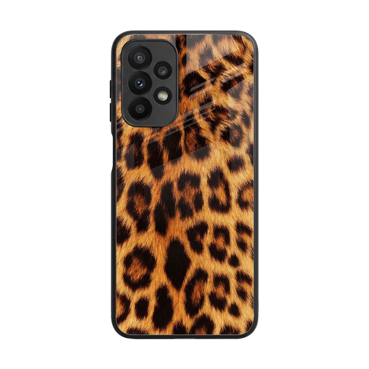 Cheetah Fur back phone cover | glass case for samsung galaxy a23
