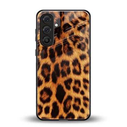 Cheetah Fur back phone cover | glass case for samsung galaxy m35 5g