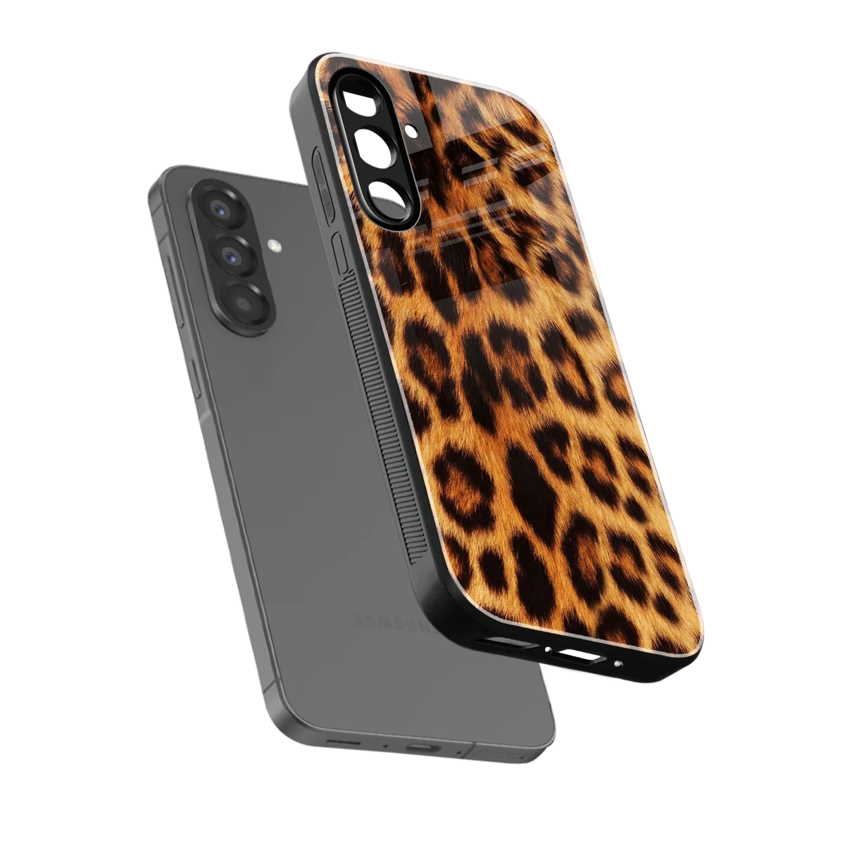 Cheetah Fur sleek samsung galaxy a17 5g cover with tempered glass back and TPU edges