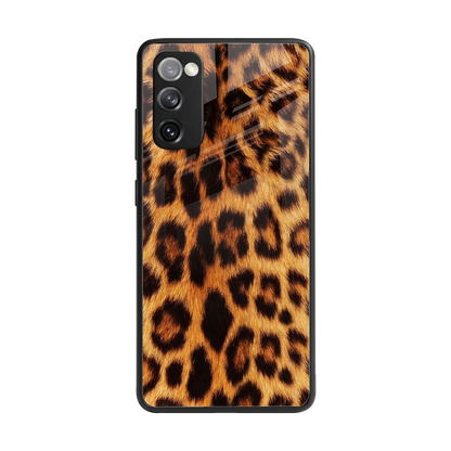 Cheetah Fur back phone cover | glass case for samsung galaxy s20 fe