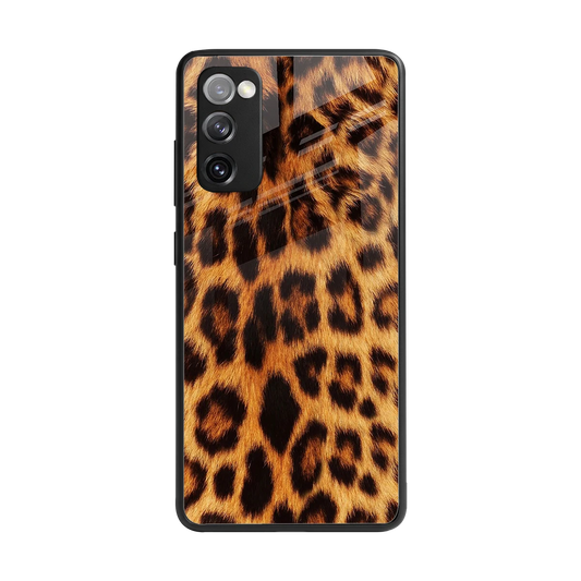 Cheetah Fur back phone cover | glass case for samsung galaxy s20 fe