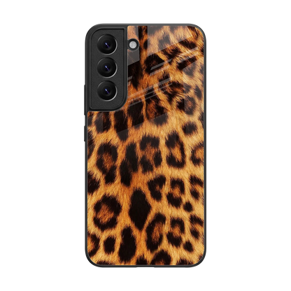 Cheetah Fur back phone cover | glass case for samsung galaxy s22