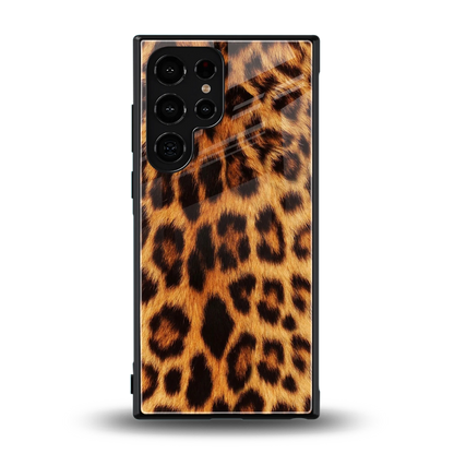 Cheetah Fur back phone cover | glass case for samsung galaxy s24 ultra