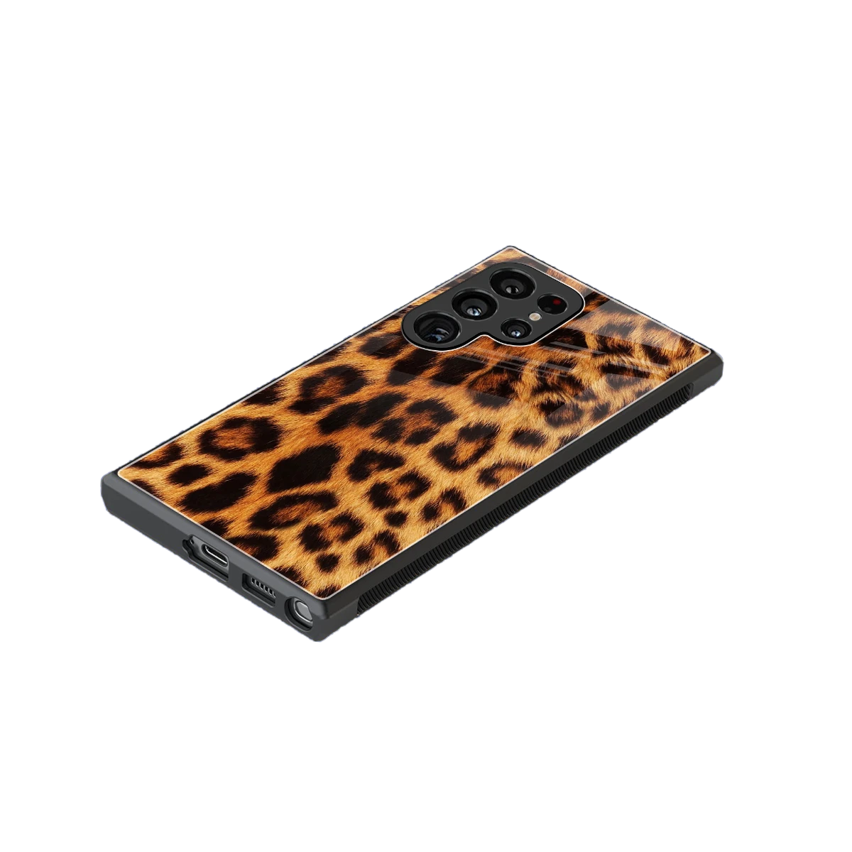 Cheetah Fur stylish phone case for samsung galaxy s23 ultra | glossy glass and slim fit