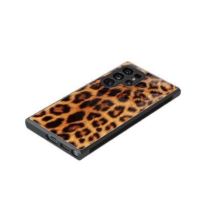 Cheetah Fur stylish phone case for samsung galaxy s23 ultra | glossy glass and slim fit