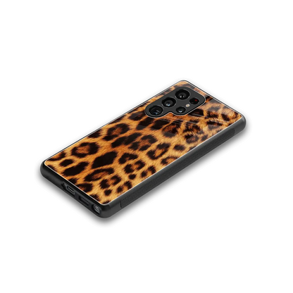 Cheetah Fur stylish phone case for samsung galaxy s25 ultra | glossy glass and slim fit