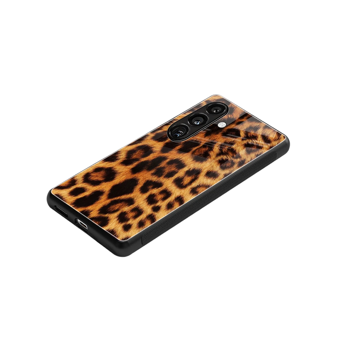 Cheetah Fur stylish phone case for samsung galaxy s25 | glossy glass and slim fit
