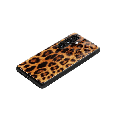 Cheetah Fur stylish phone case for samsung galaxy s24 plus | glossy glass and slim fit