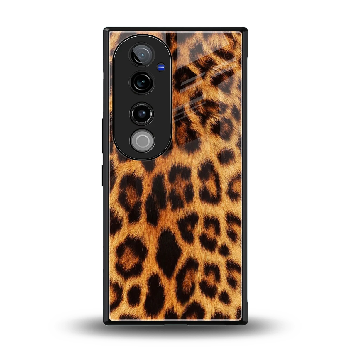Cheetah Fur back phone cover | glass case for vivo v40 pro