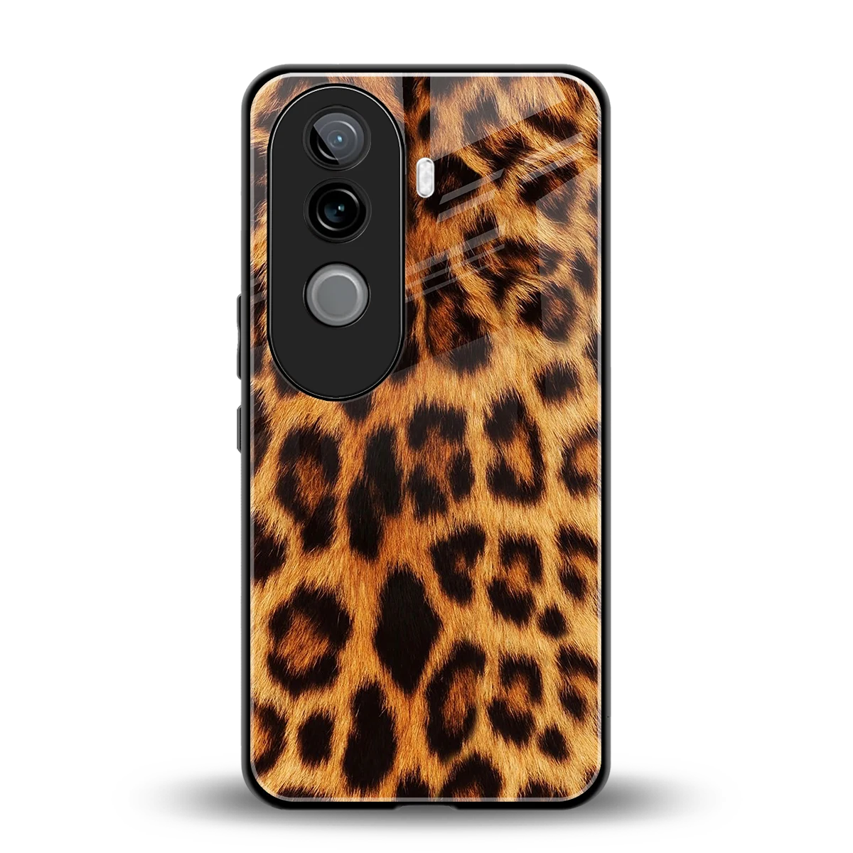 Cheetah Fur back phone cover | glass case for vivo v40e