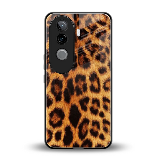 Cheetah Fur back phone cover | glass case for vivo v40e