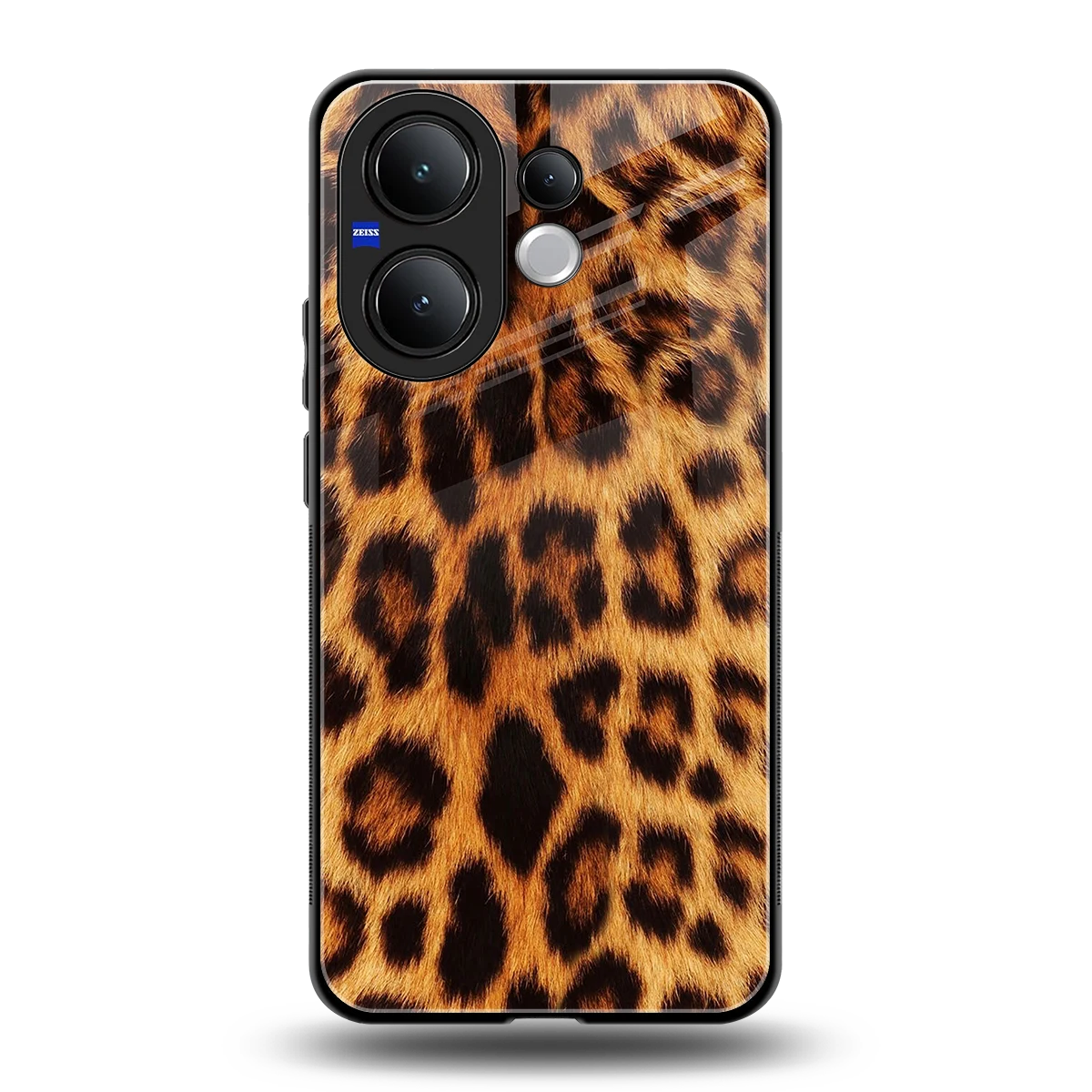 Cheetah Fur back phone cover | glass case for vivo v60