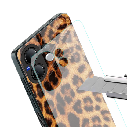 Cheetah Fur stylish phone case for vivo v60 | glossy glass and slim fit