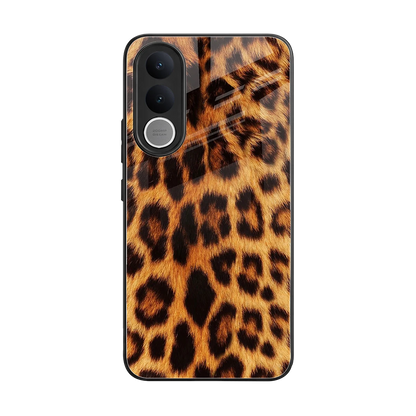 Cheetah Fur back phone cover | glass case for vivo v70 fe