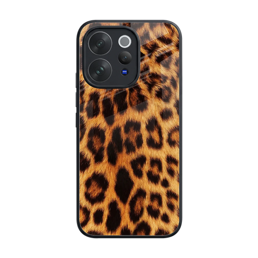 Cheetah Fur back phone cover | glass case for vivo v70