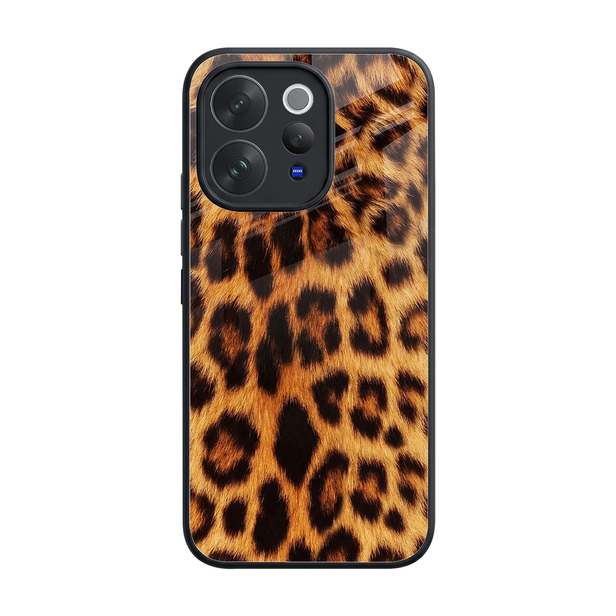 Cheetah Fur back phone cover | glass case for vivo v70 elite