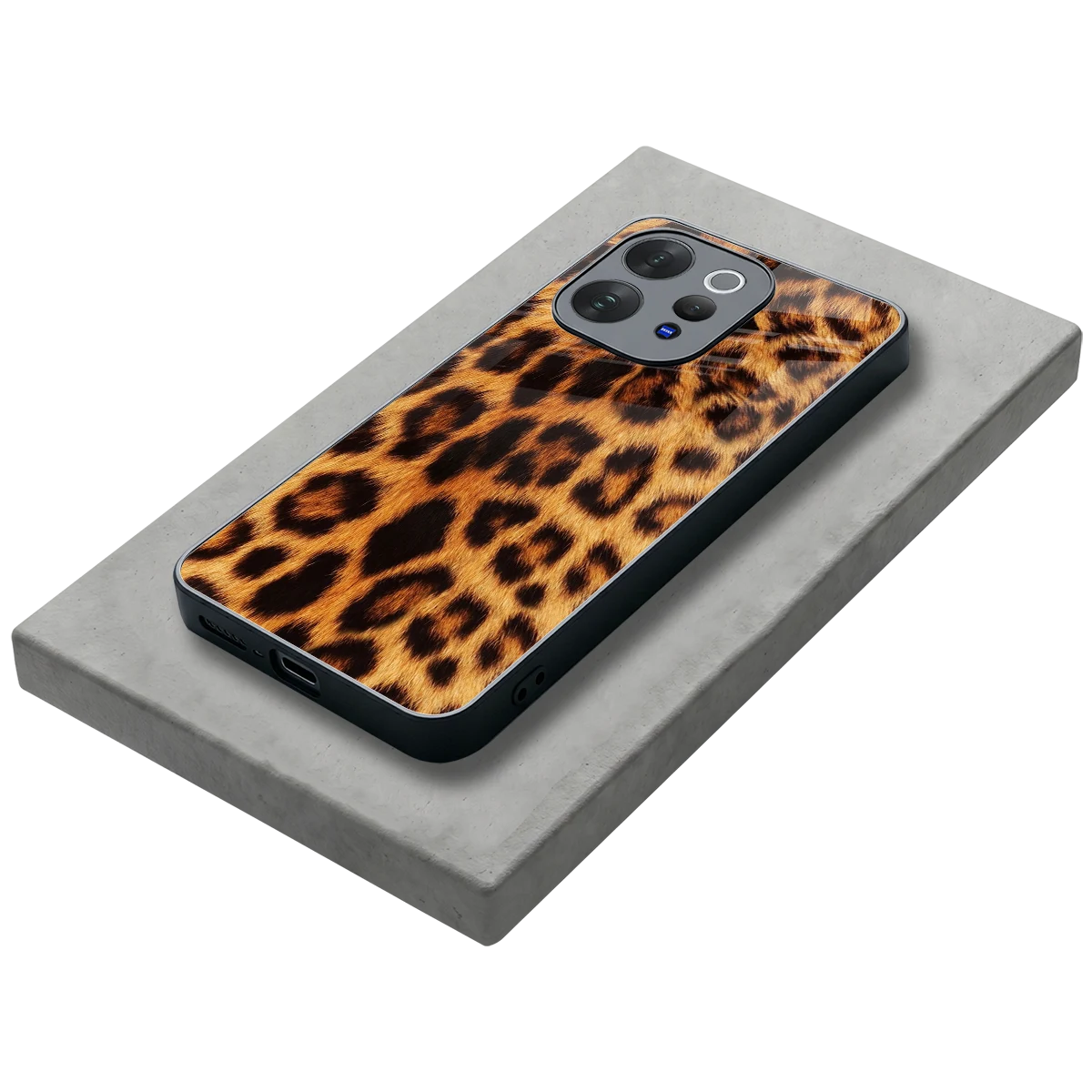 Cheetah Fur stylish phone case for vivo v70 | glossy glass and slim fit
