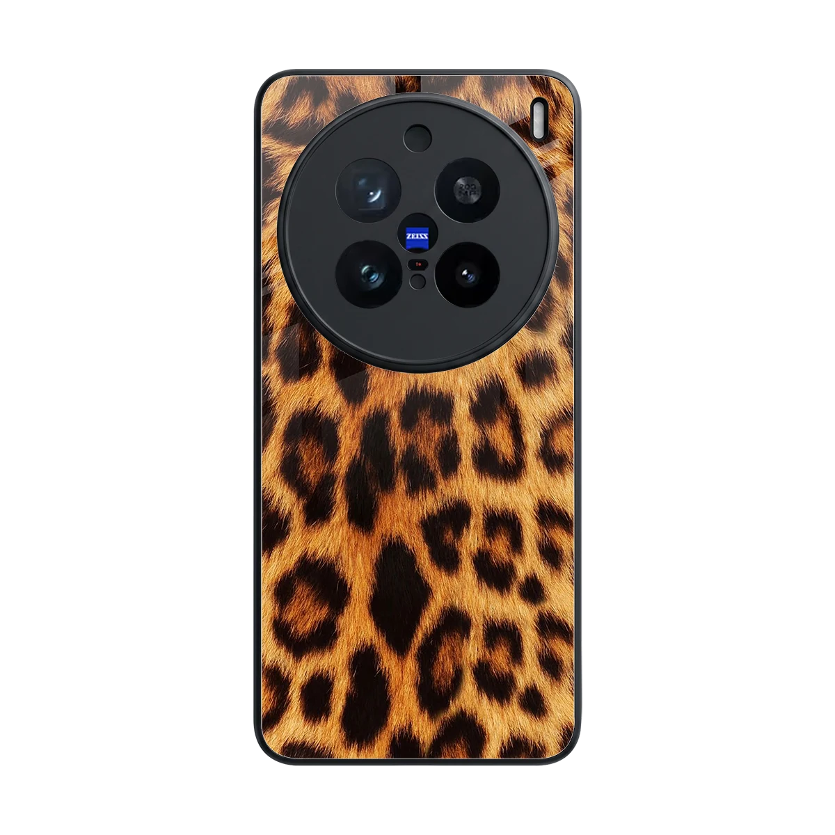 Cheetah Fur back phone cover | glass case for vivo x200 pro